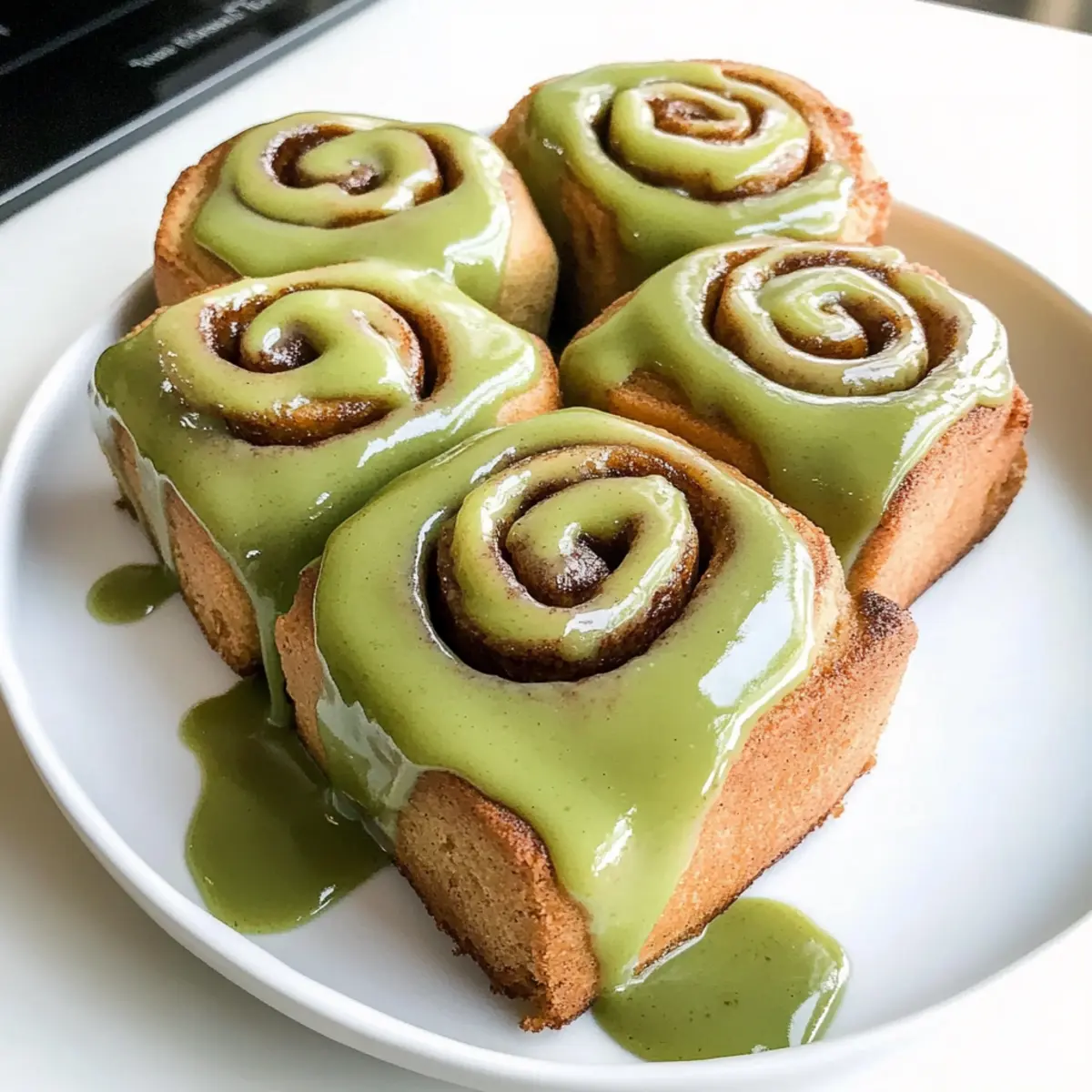 Matcha-Glasierte Zimtschnecken für besondere Momente