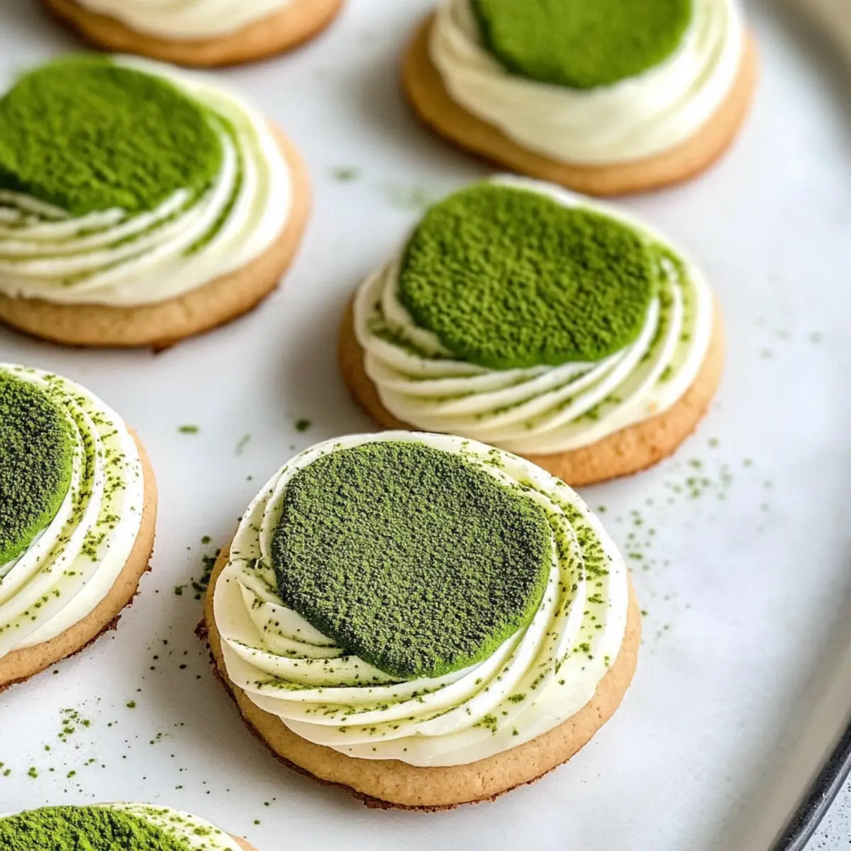 Matcha Latte Kekse mit Mascarponecreme