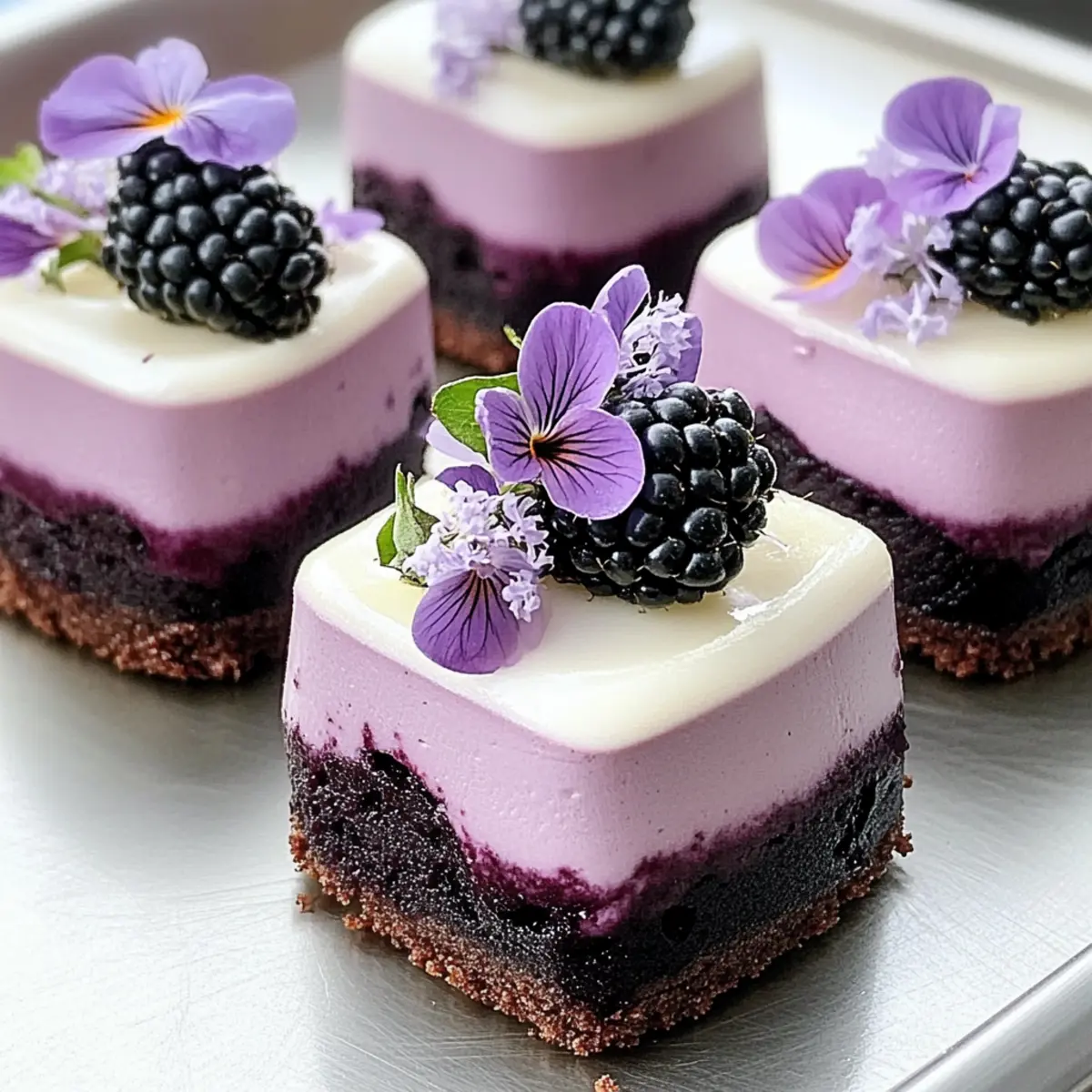 Mini Brombeer-Mousse-Kuchen ganz ohne Backen