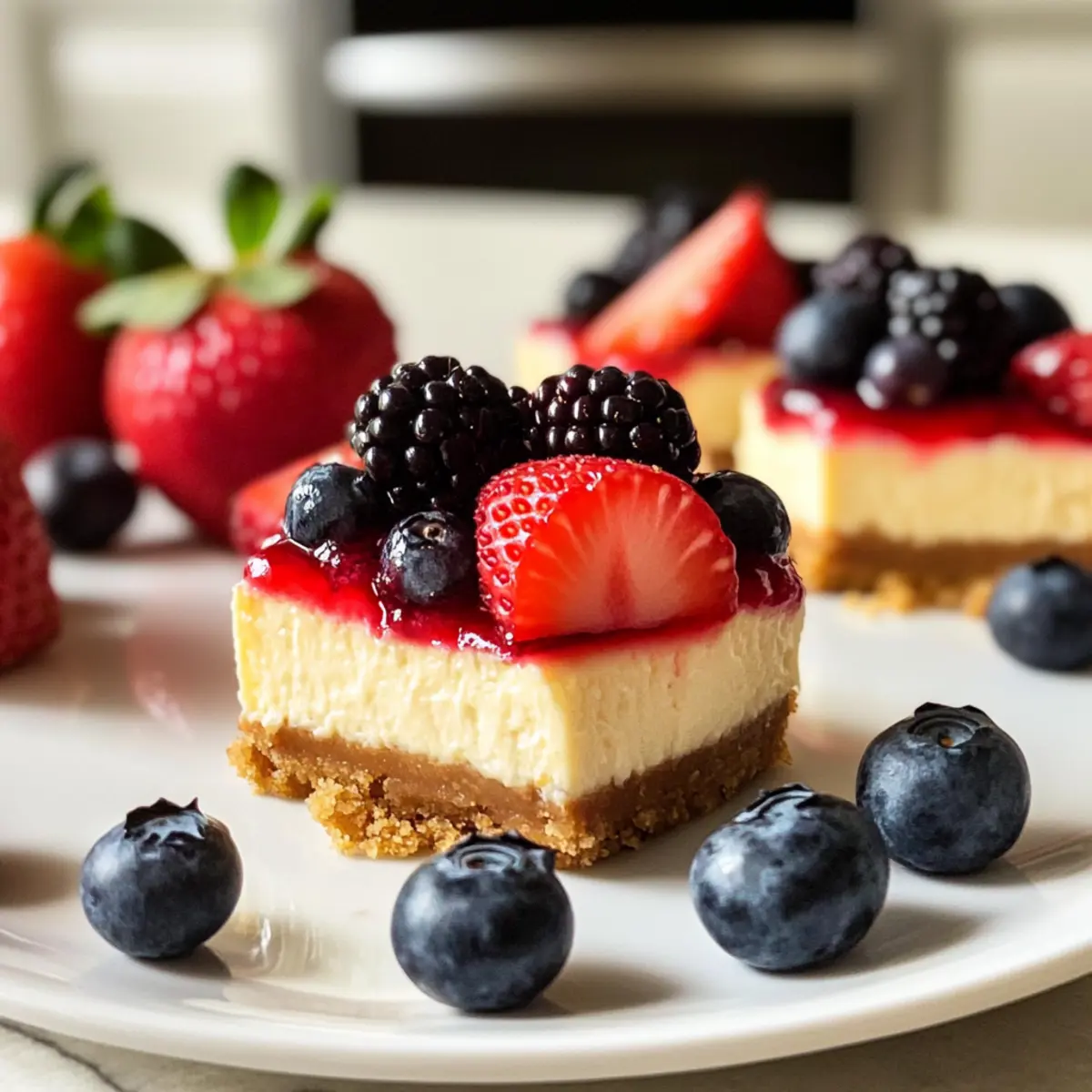 Himmlische Mini-Käsekuchen mit Beeren-Topping