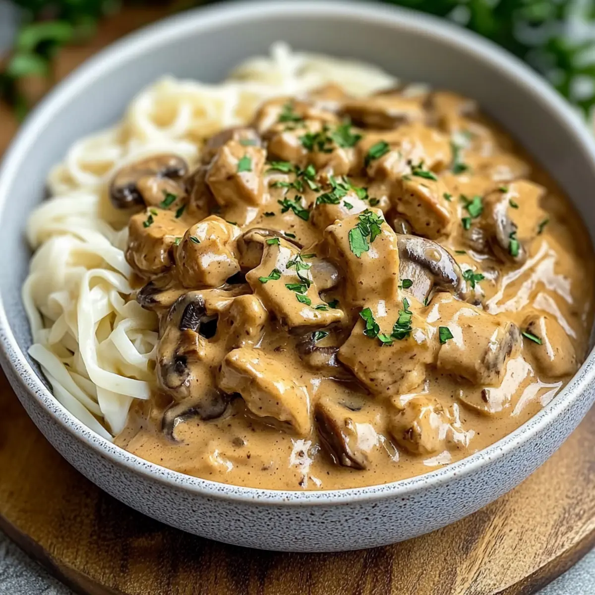 Pilz- und Seitan-Stroganoff für Veggie-Liebhaber