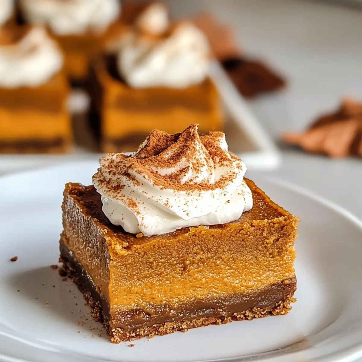 Kürbis-Pie-Dessert-Riegel mit knusprigem Boden