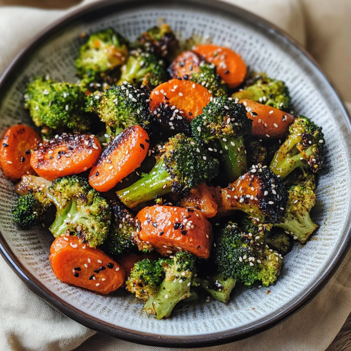 Gerösteter Brokkoli & Karotten asiatisch genießen