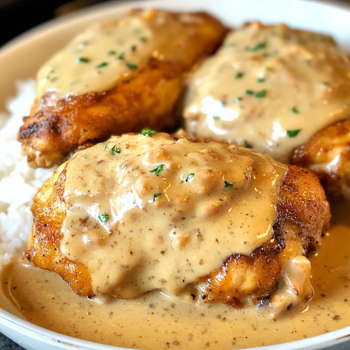 Überbackenes Hähnchen mit cremiger Käsekruste