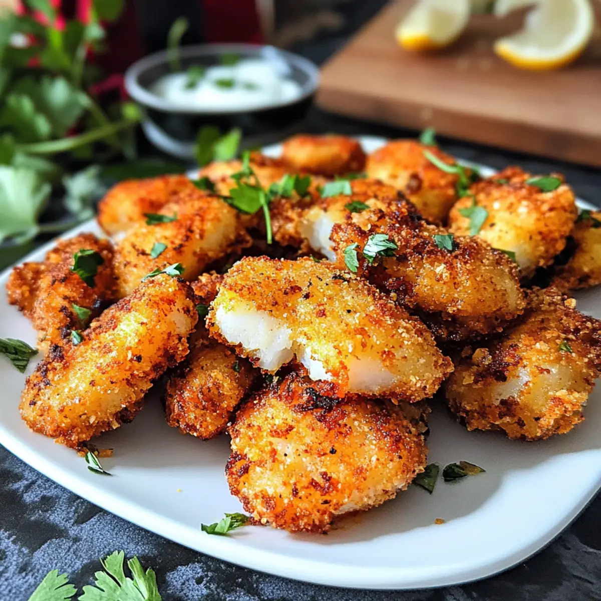 Scharfe Fischnuggets für den perfekten Snack