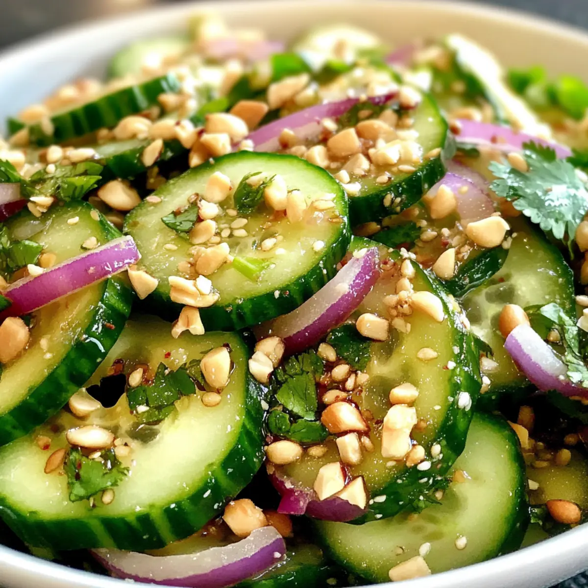 Frischer Thailändischer Gurkensalat für Sommergenuss