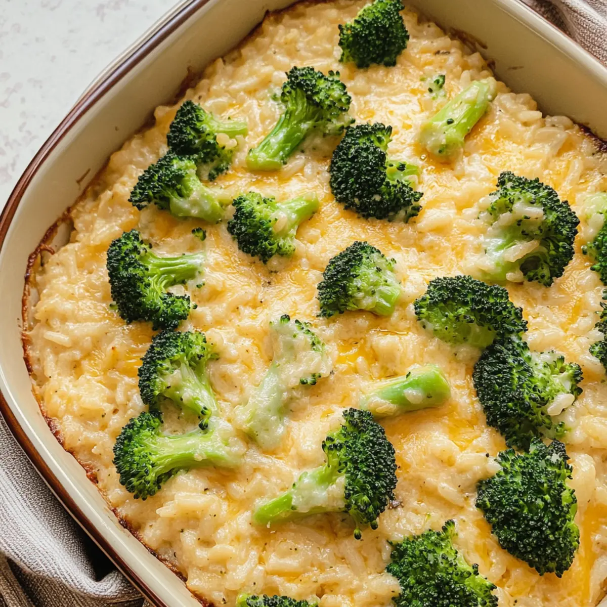 Veganer Brokkoli-Reis-Auflauf für den Komfortgenuss