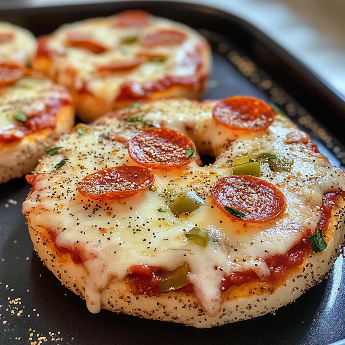Luftfritteuse Bagel Pizzen für schnelle Snacks