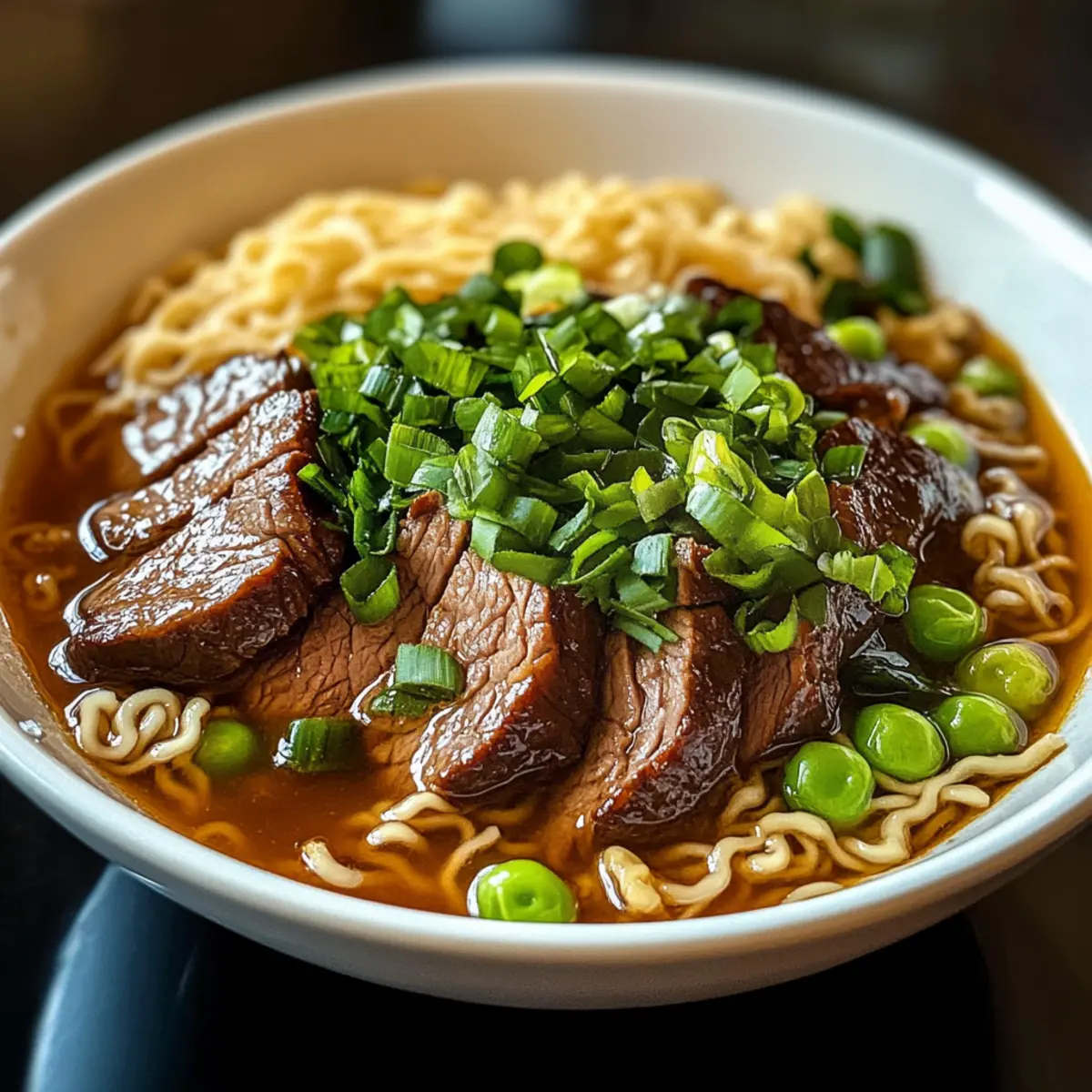 Schnelle Rindfleisch Ramen Nudeln für jeden Tag