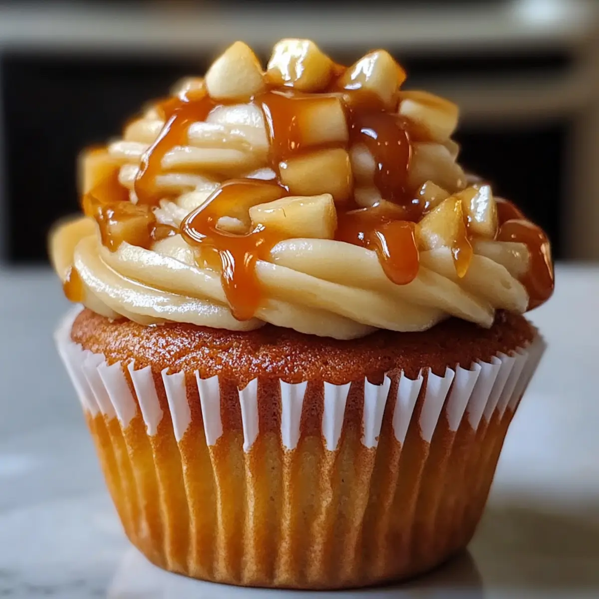 Karamell-Apfel-Cupcakes für den perfekten Herbstgenuss