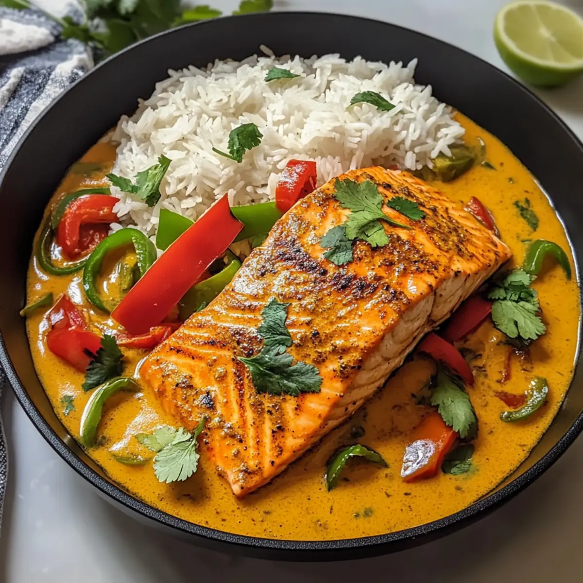 Karibischer Kokos-Curry-Lachs für schnelle Abende