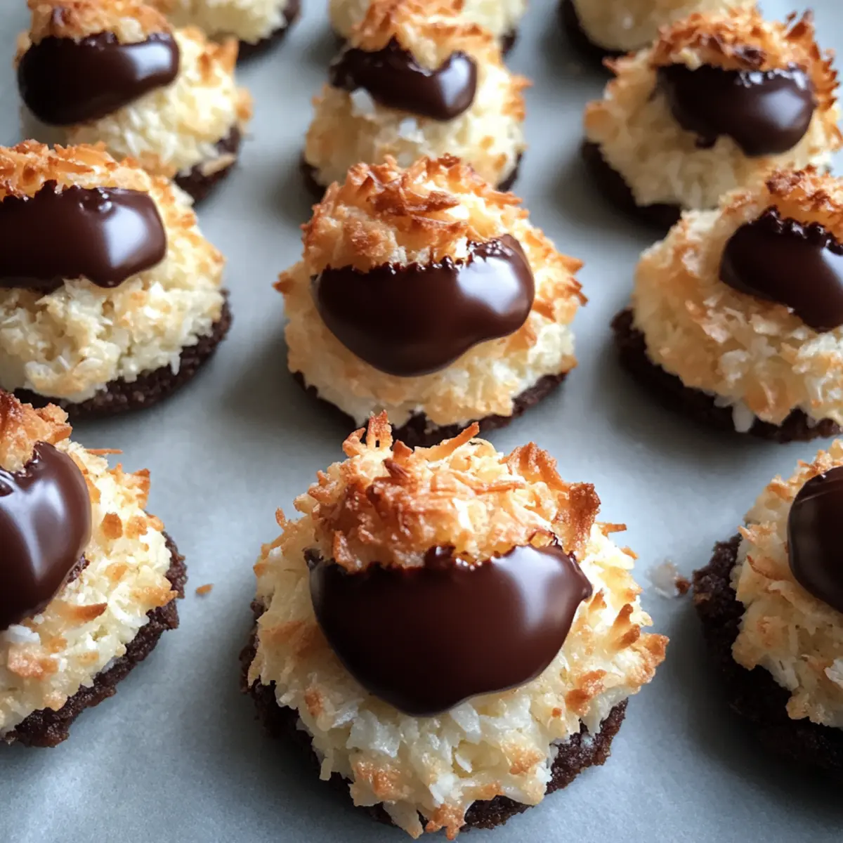 Kauzige Kokosnuss-Makronen-Schokoladenblüten himmlisch lecker