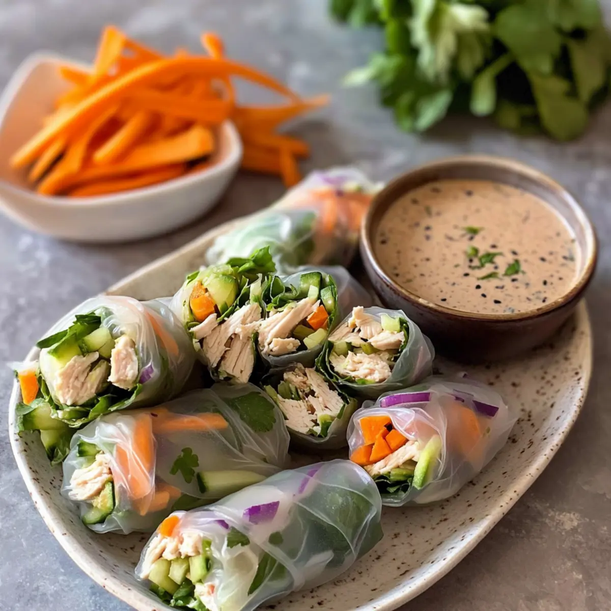 Hühnchen-Salat-Brötchen mit Miso-Tarragon-Dip
