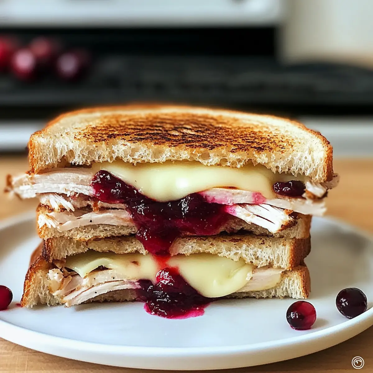Cranberry Truthahn Gegrillter Käse für Gemütliche Abende