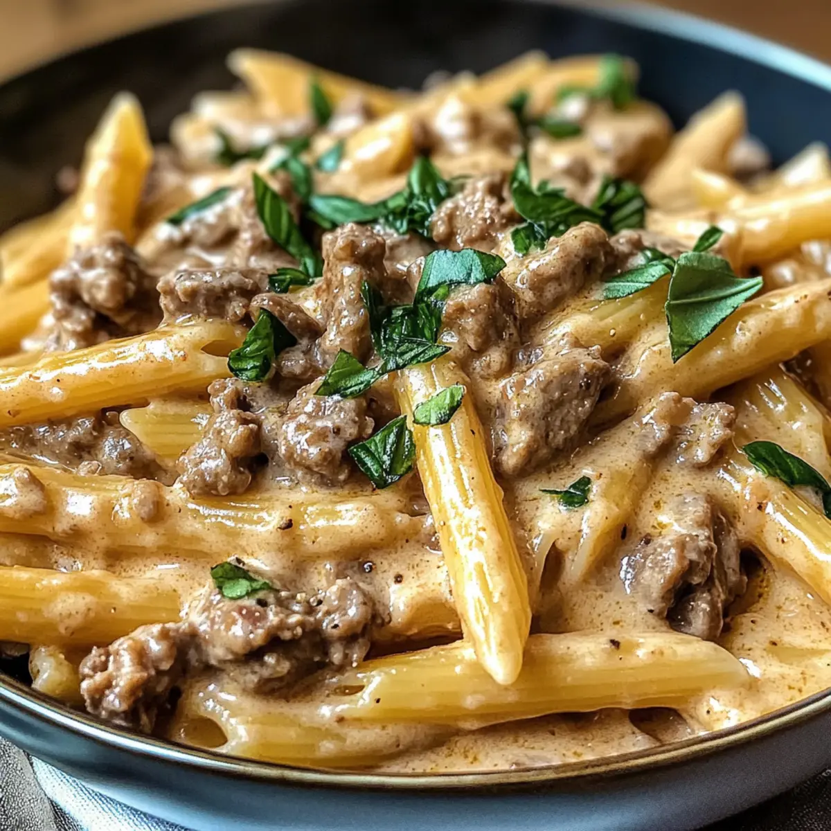Cremige Rindfleischpasta: Schnell und Proteinreich