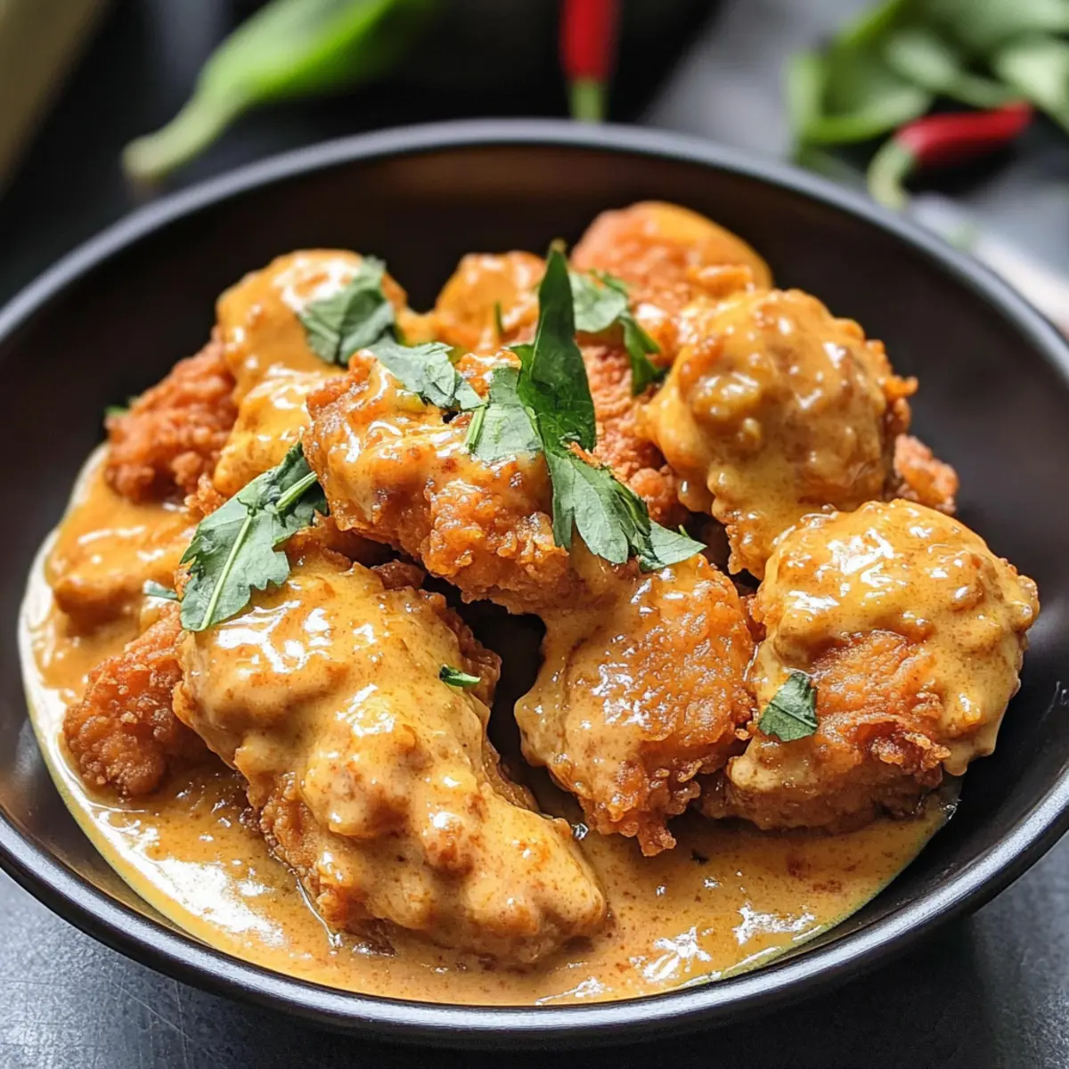 Cremiges gesalzenes Eigelb-Hühnchen für Genießer