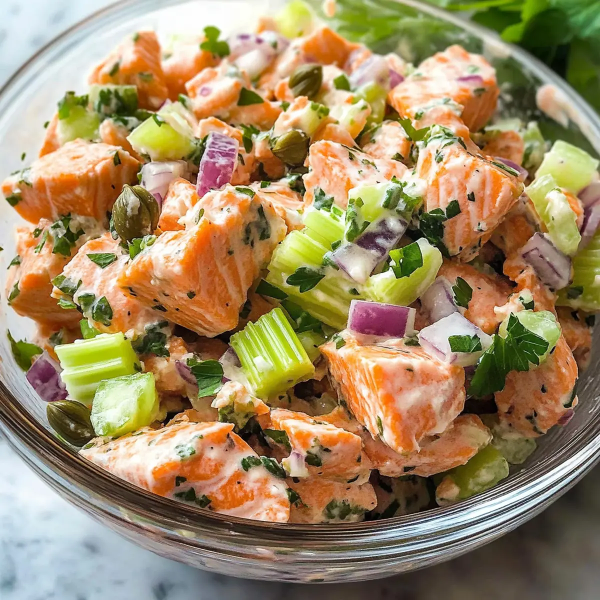 Einfache Lachs-Salat in 5 Minuten zubereitet