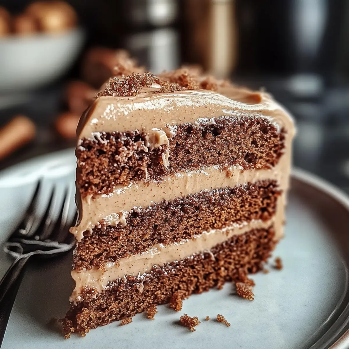 Lebkuchen Kuchen mit Zimt Melasse Frosting Rezept