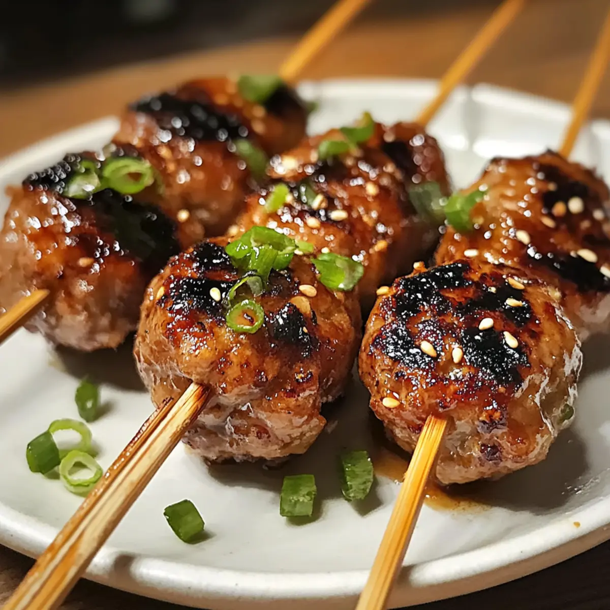 Saftige Japanische Hähnchenfleischbällchen für Zuhause