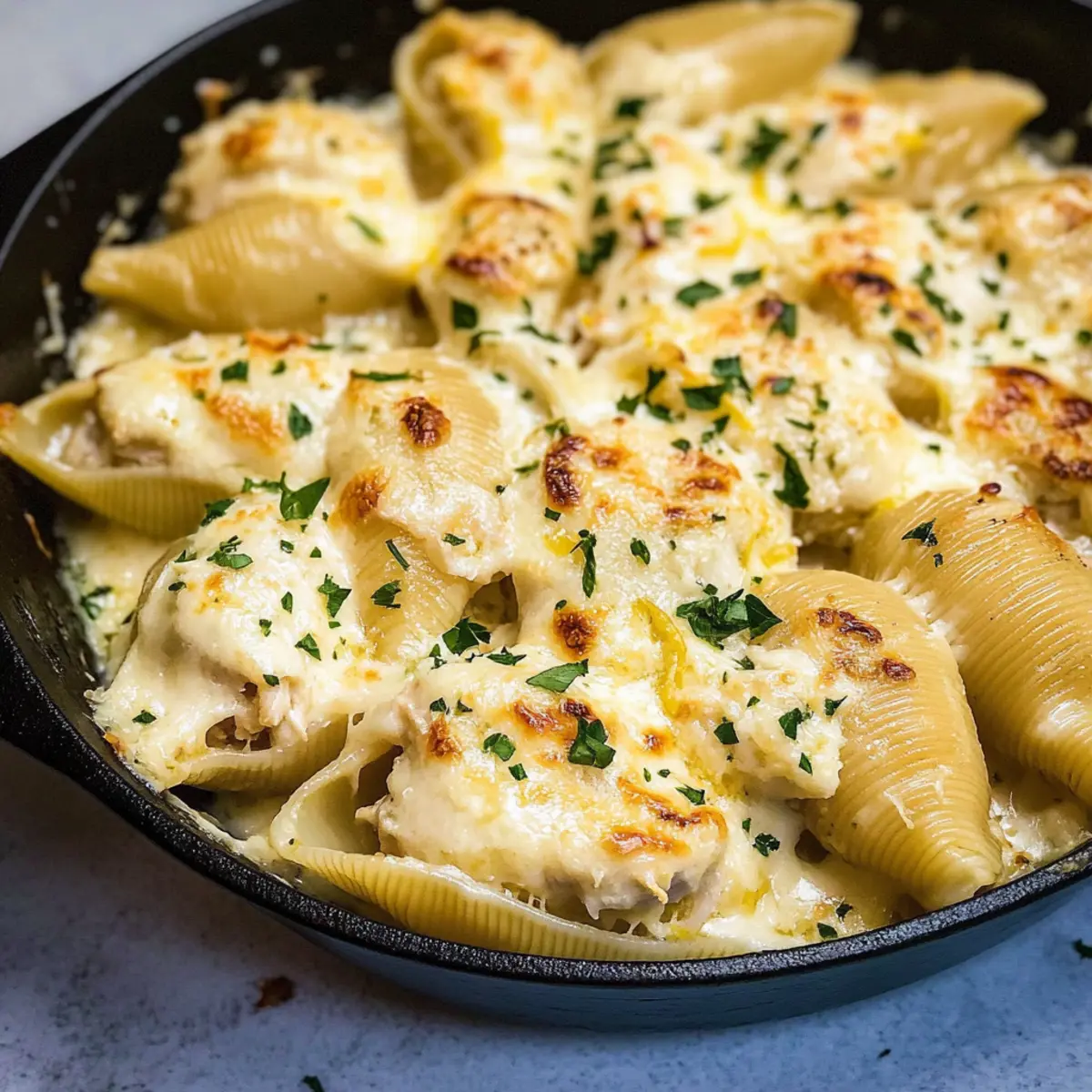 Zitronen-Hühnchen gefüllte Muscheln Rezept leicht gemacht