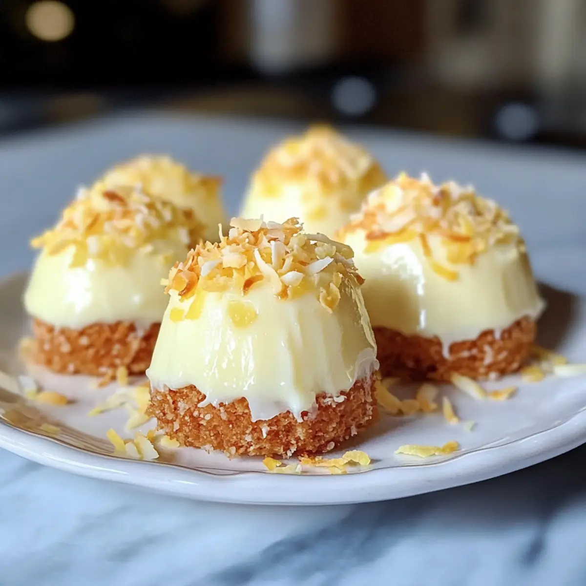 Zitronen-Kokosnuss-Käsekuchen-Bissen für Frische-Liebhaber
