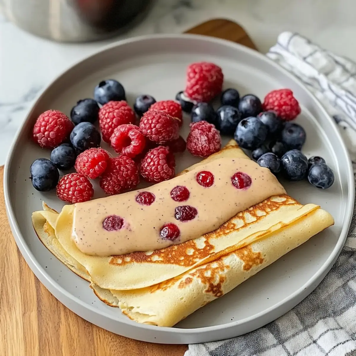 Proteincrepes mit Pudding für den perfekten Start