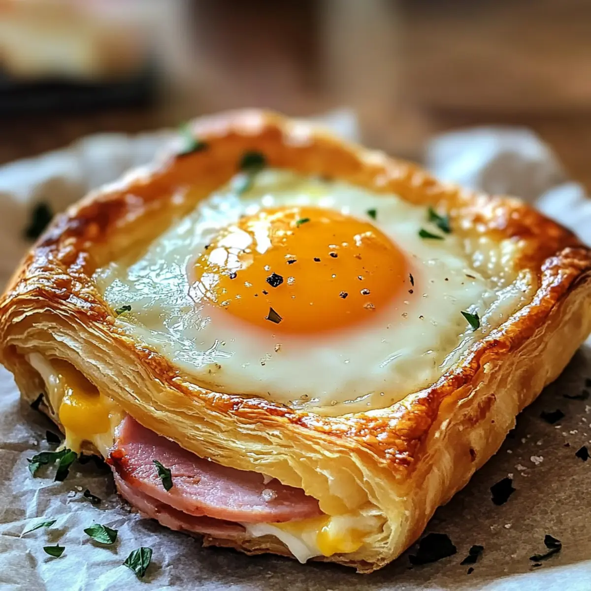 Blätterteig Croque Madame für ein Gourmet-Brunch-Erlebnis