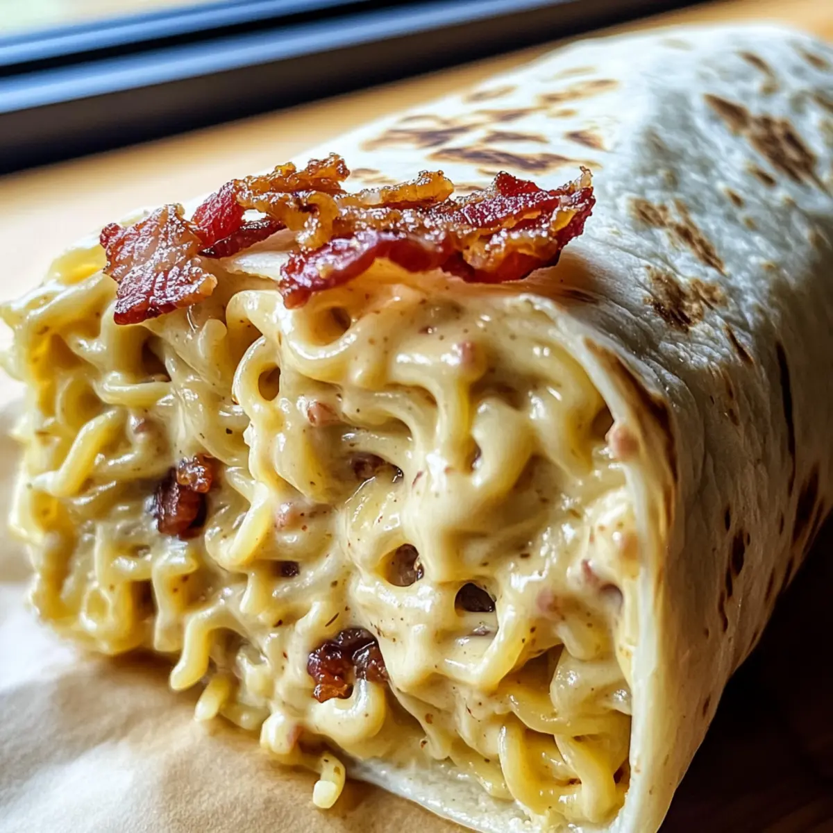 Ramen Carbonara Burrito: Das Fusion-Highlight!