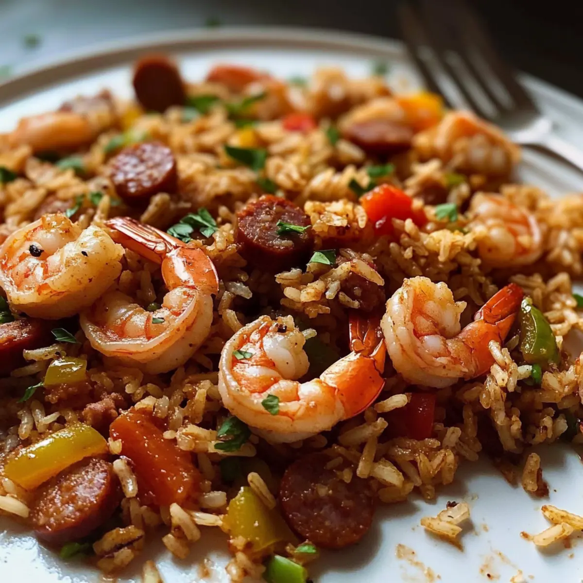 Garnelen & Wurst Schmutziger Reis für jeden Anlass