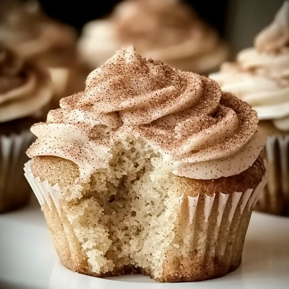 Snickerdoodle Cupcakes mit Zimt-Zucker-Topping