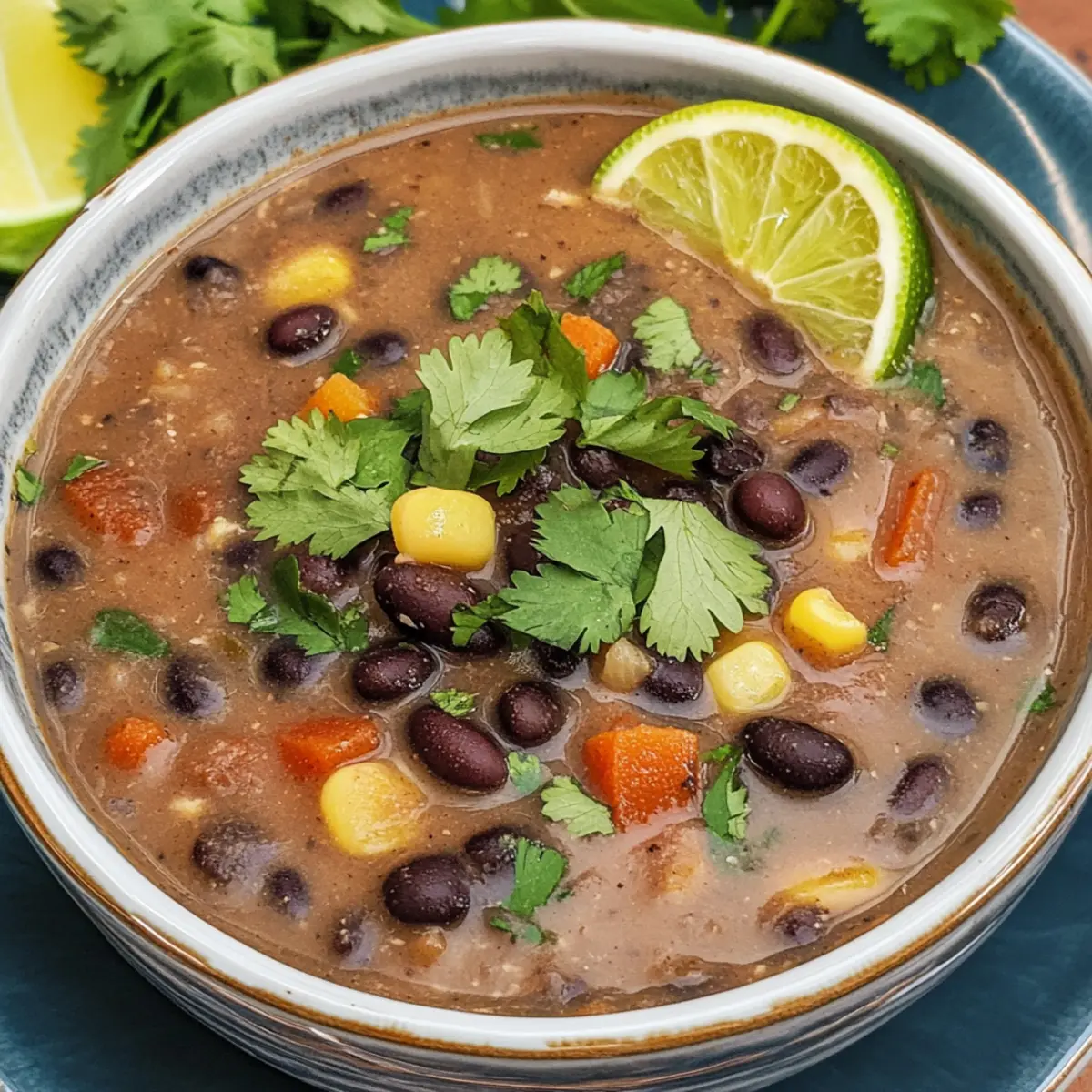 Veganer Schwarze-Bohnen-Suppe für jeden Tag