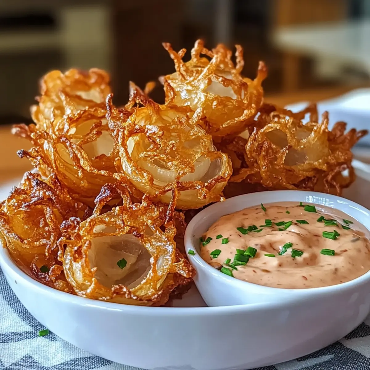 Luftfritteuse Knusprige Mini-Blühende Zwiebeln Genuss