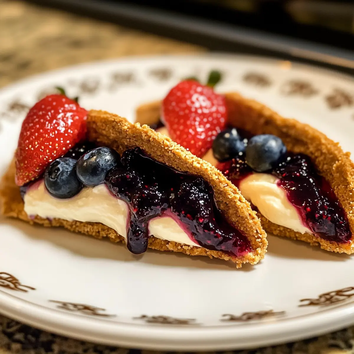 Beerenleckereien Käsekuchen Tacos für jede Gelegenheit