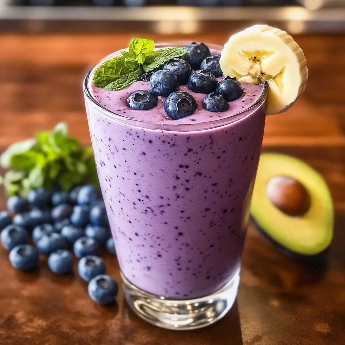 Blaubeer Avocado Smoothie Rezept für gesunde Tage