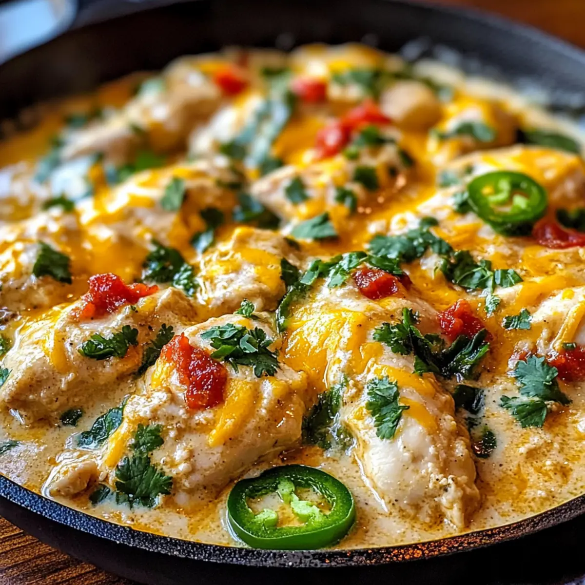 Cremige Jalapeño-Hühnchen-Pfanne Rezept für Genießer