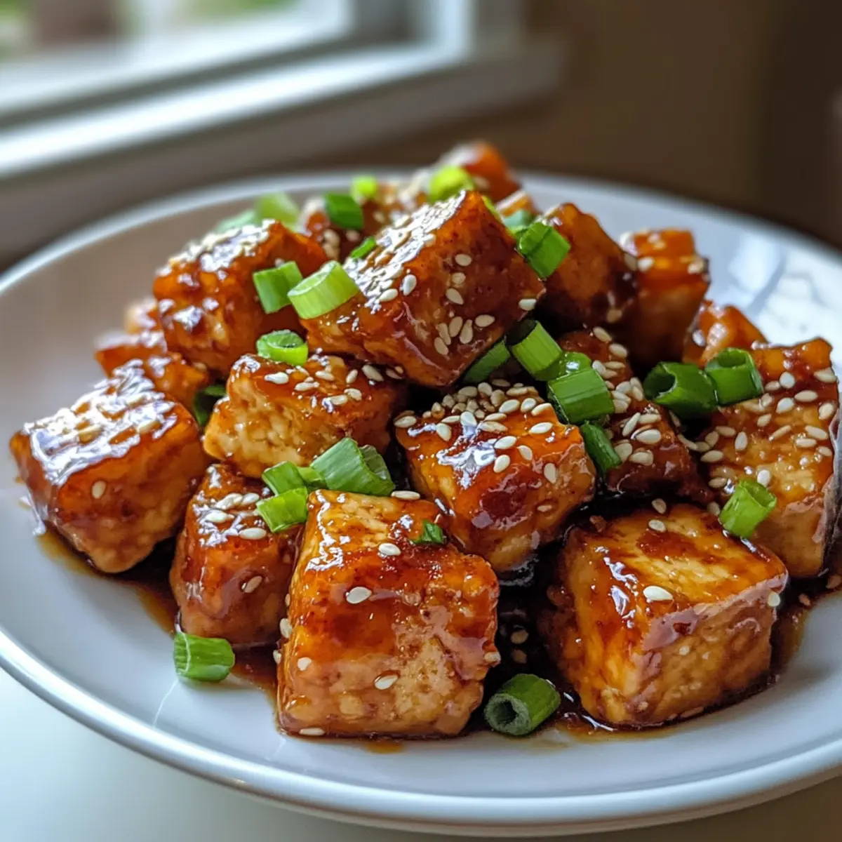 Knuspriger Honigknoblauch-Tofu für schnelle Genussmomente