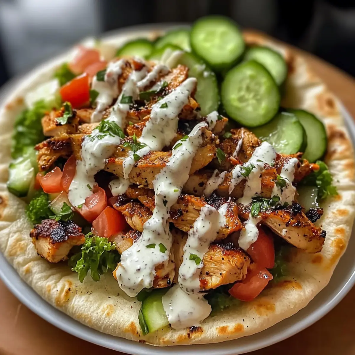Leckeres Hühnchen-Shawarma mit Knoblauchsoße genießen