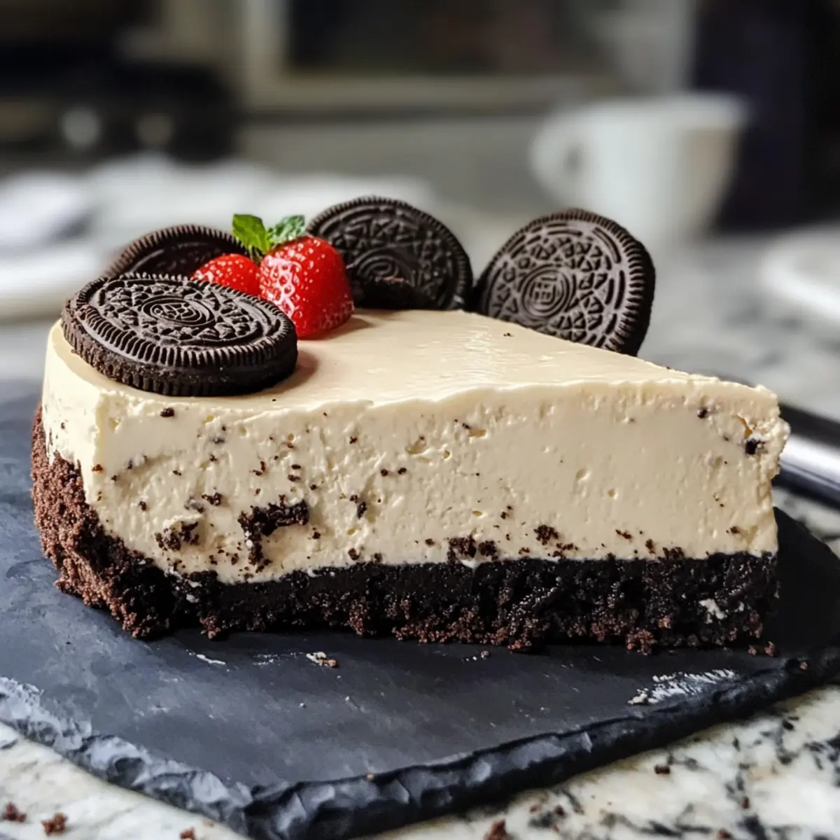 Leckere No-Bake Oreo-Kruste Käsekuchen für jeden Tag