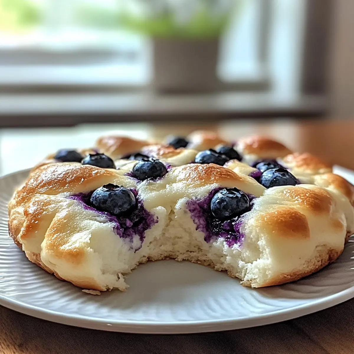 Flauschiges Hüttenkäse-Blaubeer-Wolkenbrot Rezept