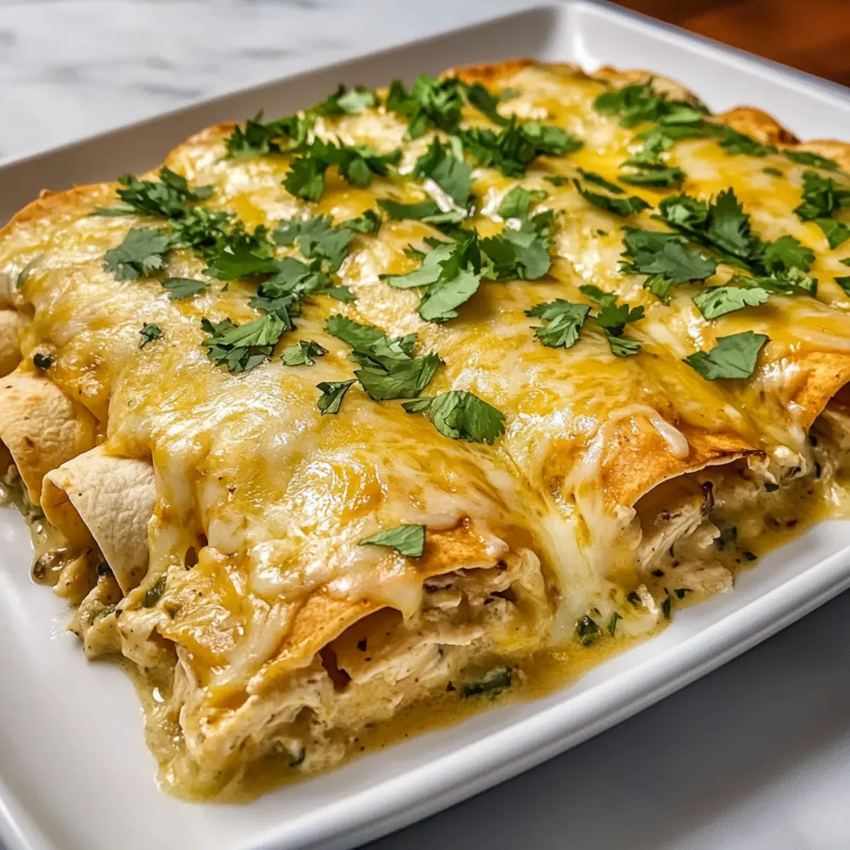 Grüne Chile Hähnchen Enchiladas Rezept für Genießer