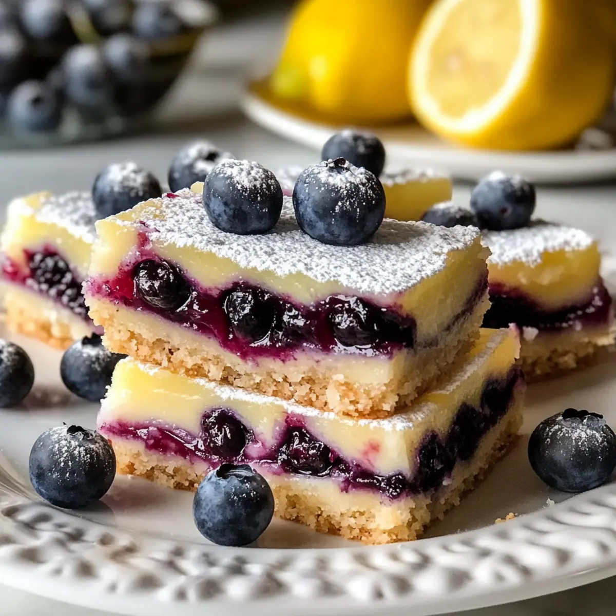 Zitronen-Blaubeer-Riegel Dessert: Schnelles Sommervergnügen