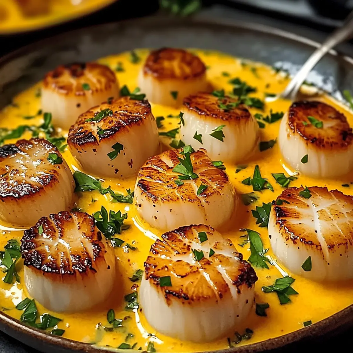 Jakobsmuscheln in Safransahne-Sauce für Feinschmecker