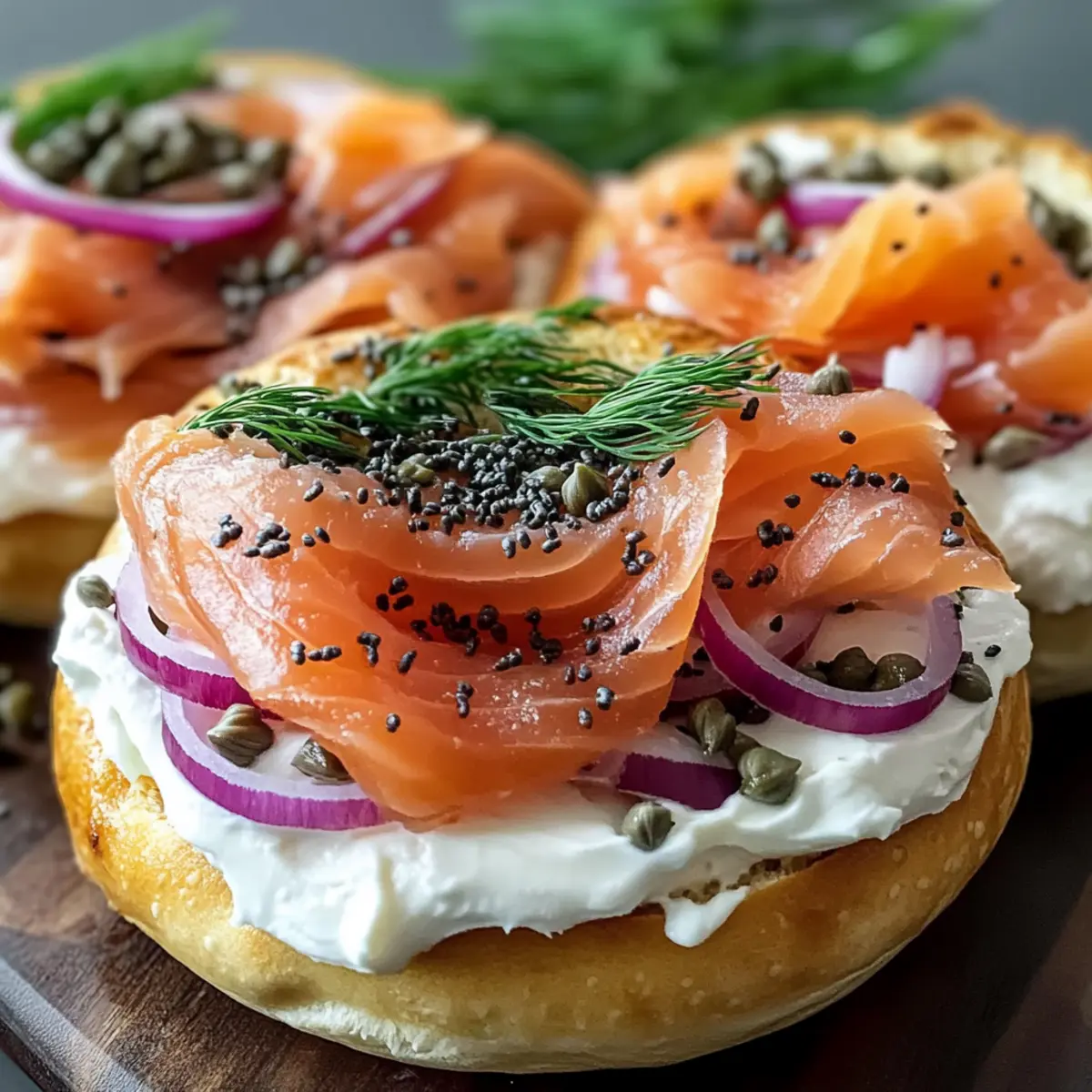 Räucherlachsbagel mit cremigem Aufstrich genießen