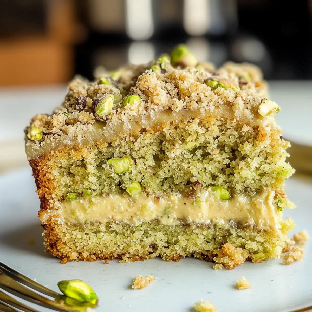 Veganer Pistazien-Kaffeekuchen für Kaffeeliebhaber