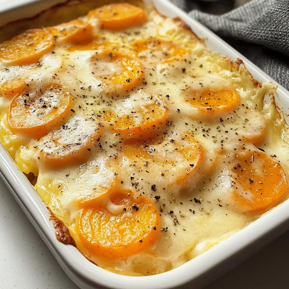 Weiße und süße Kartoffelauflauf für jedes Fest