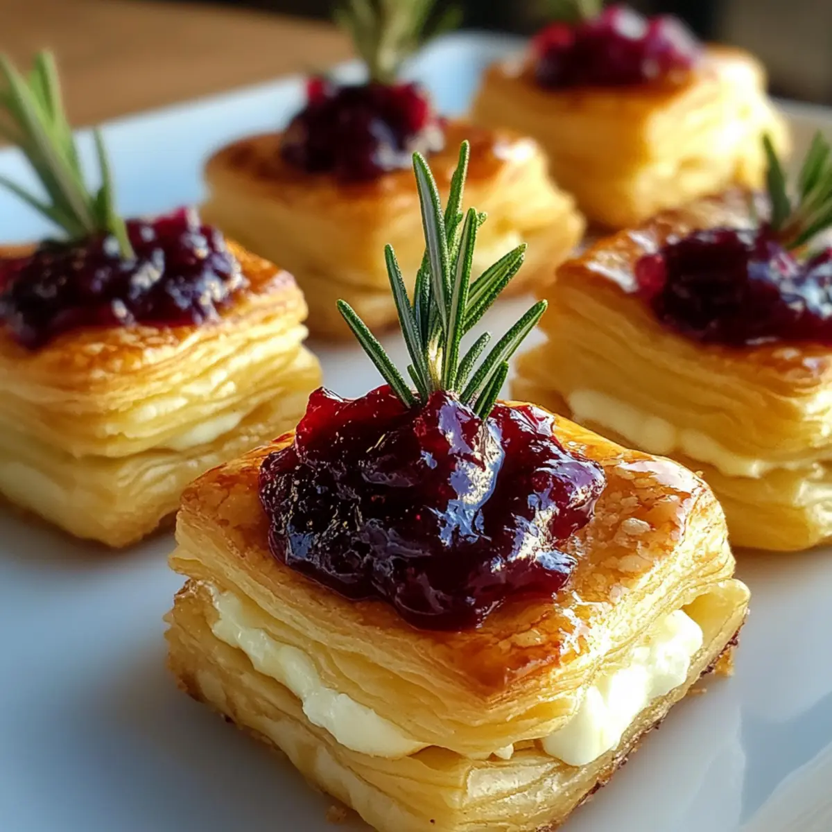 Blätterteig-Häppchen mit Camembert ganz einfach machen