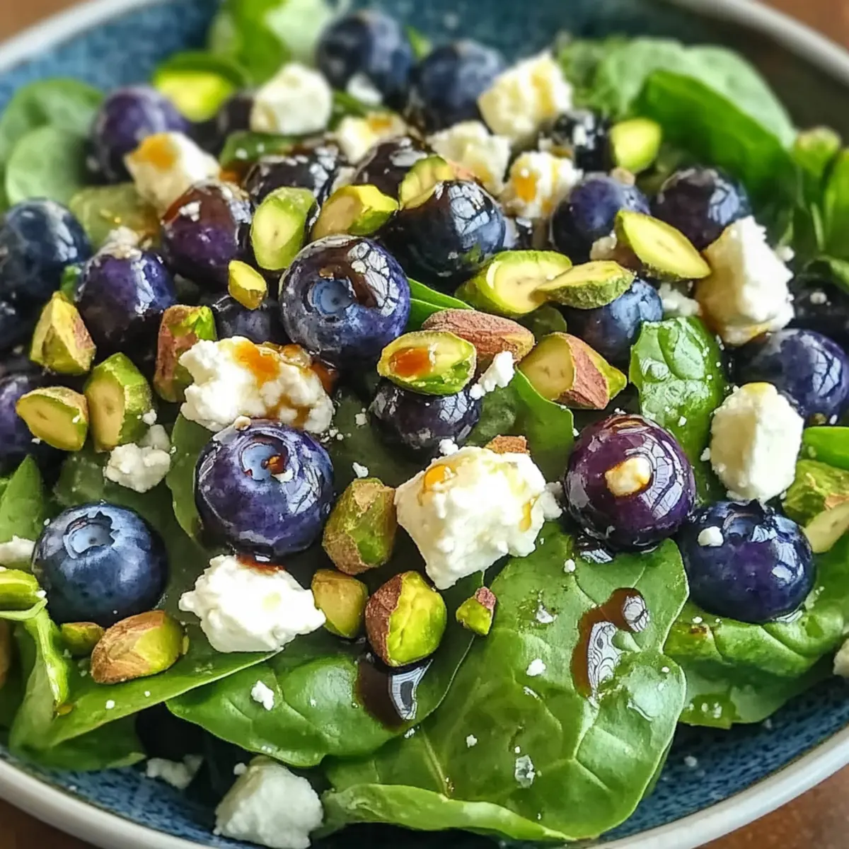 Blaubeere Pistazie Frühlingssalat leicht gemacht
