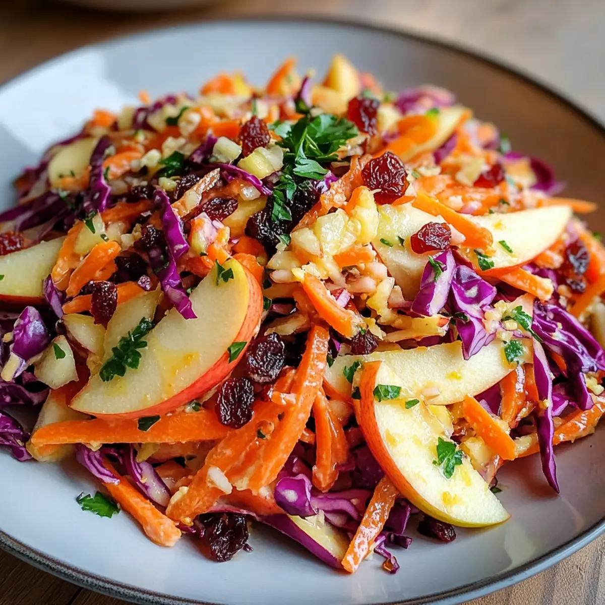 Knackiger Apfel-Möhren-Salat mit cremigem Zitrusdressing