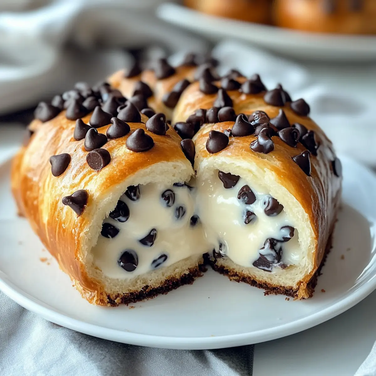 Dekadente Schokoladenstückchen-Vanillepudding-Brötchen