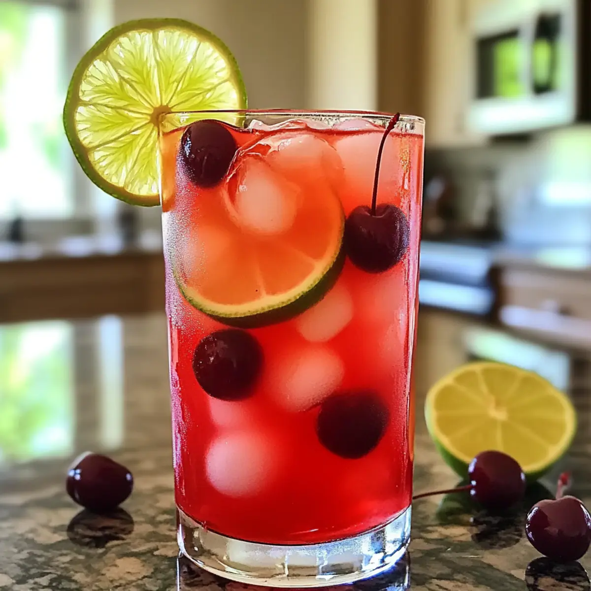 Erfrischende selbstgemachte Kirschlimonade für den Sommer